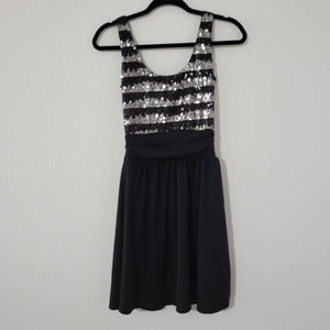 Rachael and Chloe Black Sequin Tank Dress